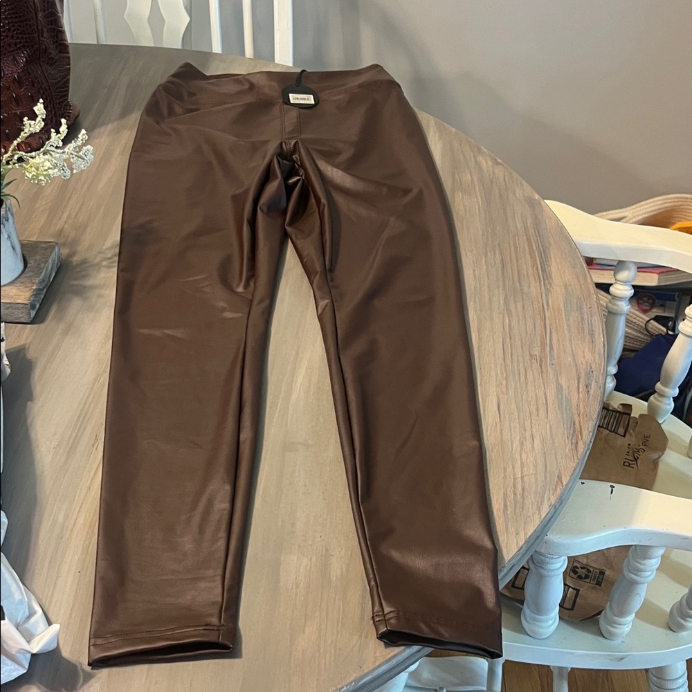 Real Luxe Brown Leather Pants